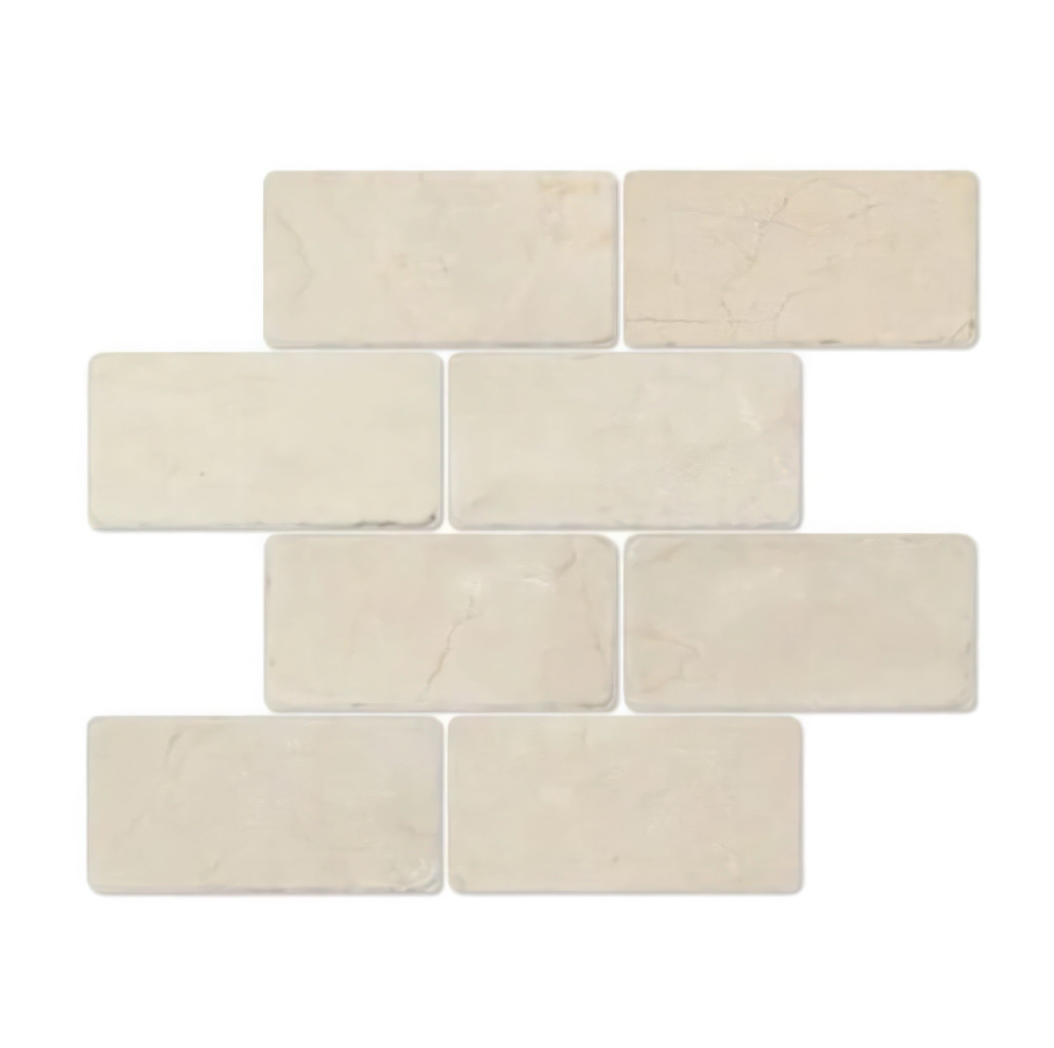 Crema Marfil 3x6 Tumbled Beige Marble Tile For Walls & Floors