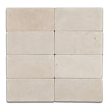 Crema Marfil 3x6 Tumbled Beige Marble Tile For Walls & Floors