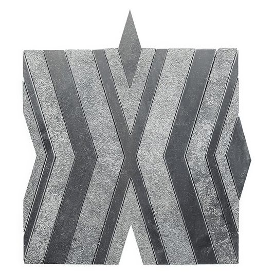 Alleyway Dark Gray Honed Marble Mosaic Tile For Walls & Floors-Sample