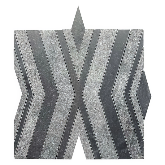 Alleyway Dark Gray Honed Marble Mosaic Tile For Walls & Floors