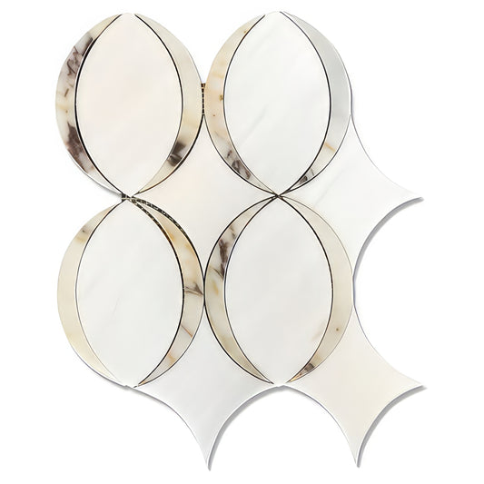 Sigma Dolomite Violetta Polished White Marble Mosaic Tile For Walls & Floors