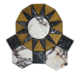 Byzantium Ephesus Gold Foil Marble Mosaic Tile For Walls & Floors-Sample