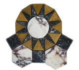 Byzantium Ephesus Gold Foil Marble Mosaic Tile For Walls & Floors