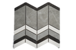 Chevron 1x3 Polished Gray Porcelain Mosaic Tile For Walls & Floors