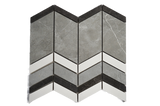 Chevron 1x3 Polished Gray Porcelain Mosaic Tile For Walls & Floors