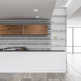 Chevron 1x3 Polished Gray Porcelain Mosaic Tile For Walls & Floors