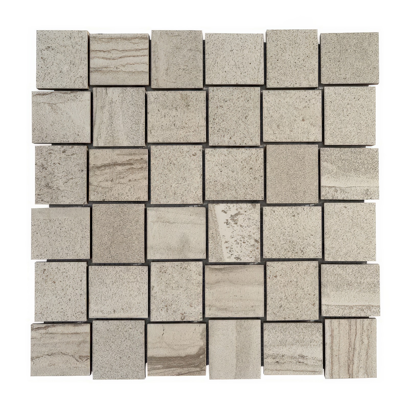 2x2 Beige Matte Porcelain Mosaic Tile For Walls & Floors