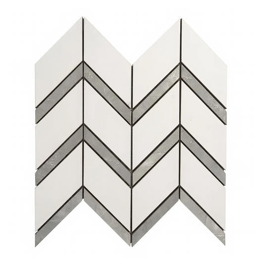 Chevron Polished Porcelain Mosaic Tile For Walls & Floors