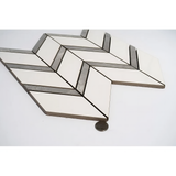 Chevron Polished Porcelain Mosaic Tile For Walls & Floors