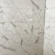 Delta Calacatta Polished White Porcelain Mosaic Tile For Walls & Floors