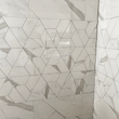 Delta Calacatta Polished White Porcelain Mosaic Tile For Walls & Floors-Sample