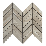 Chevron Gray Polished Porcelain Mosaic Tile For Walls & Floors