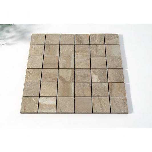 Gray 2x2 Polished Porcelain Mosaic Tile For Walls & Floors
