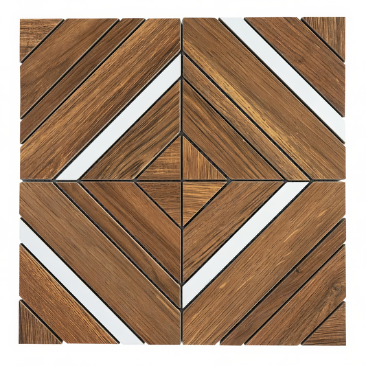Parque 3 Brown Matte Porcelain Mosaic Tile For Walls & Floors