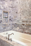 Silver Travertine Chair Rail Honed Tile Trim For Walls & Floors