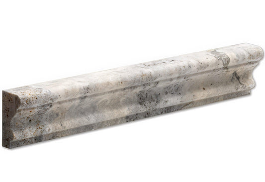 Silver Travertine Chair Rail Honed Tile Trim For Walls & Floors-Sample