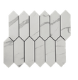 Picket Calacatta Matte White Porcelain Mosaic Tile For Walls & Floors-Sample