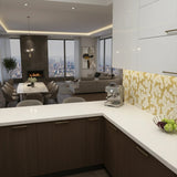 Acanthus - Leaf Engraved Bianco Marble Tile - MARICERA