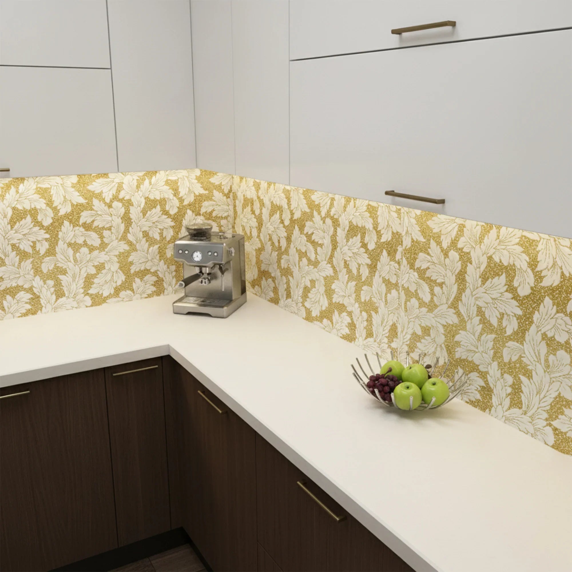 Acanthus - Leaf Engraved Bianco Marble Tile - MARICERA