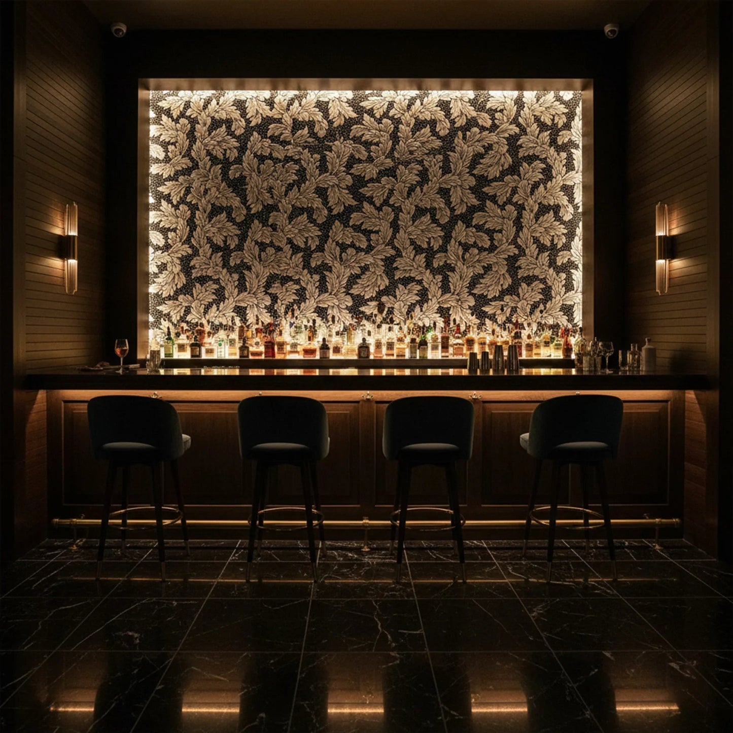 Acanthus - Leaf Engraved Bianco Marble Tile - MARICERA