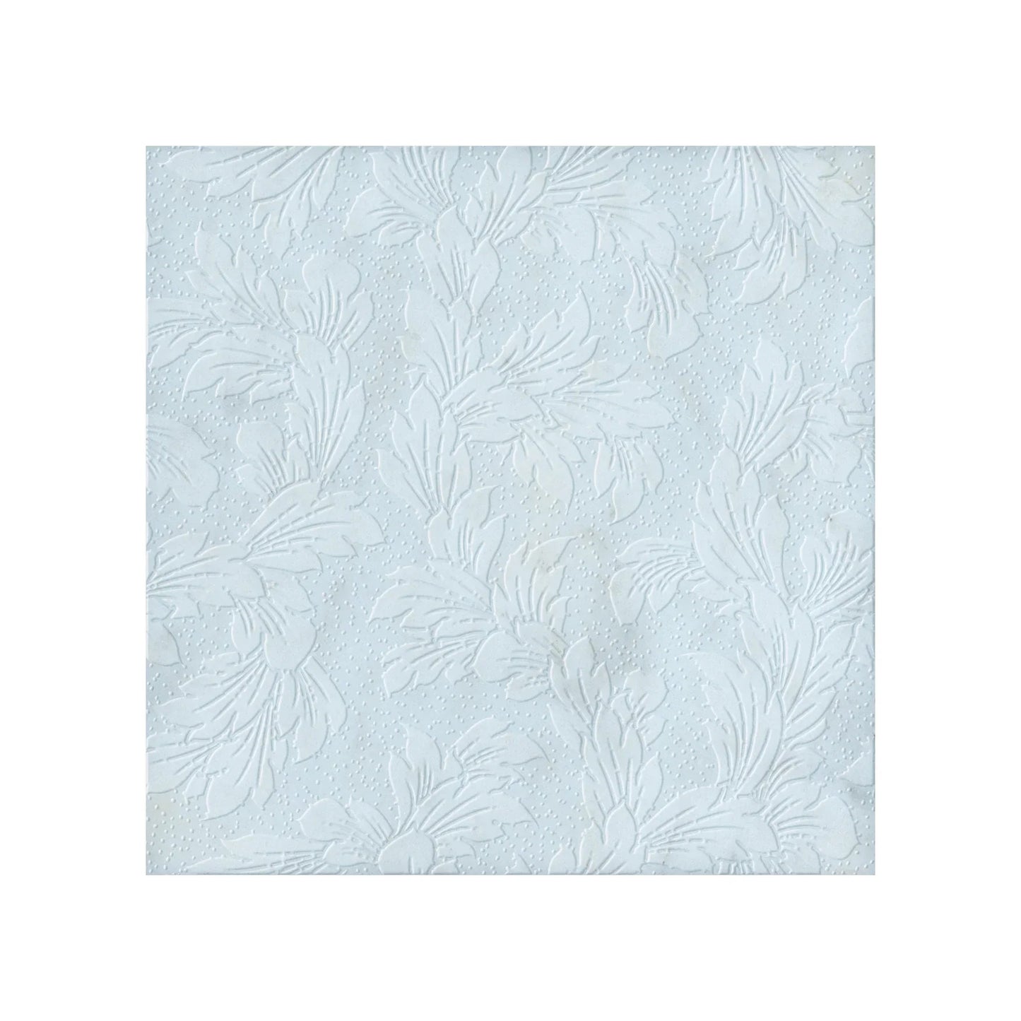 Acanthus - Leaf Engraved Bianco Marble Tile - MARICERA