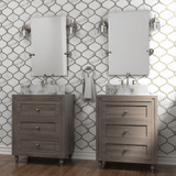 Arabesque Polished Calacatta Porcelain Waterjet Mosaic Tile For Walls & Floors - MARICERA