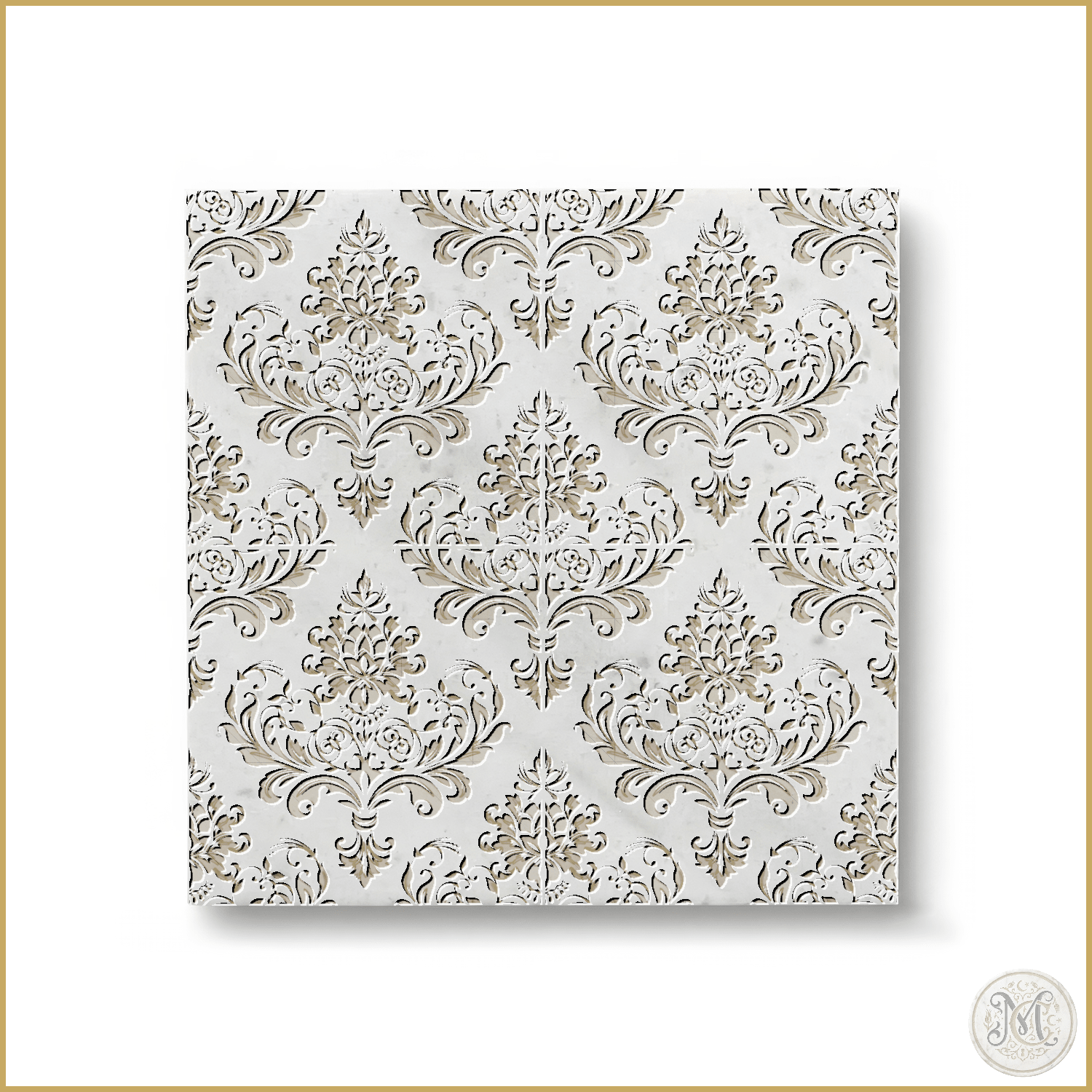 Arcadia | Glacier White Marble | Pattern Engraved - MARICERA