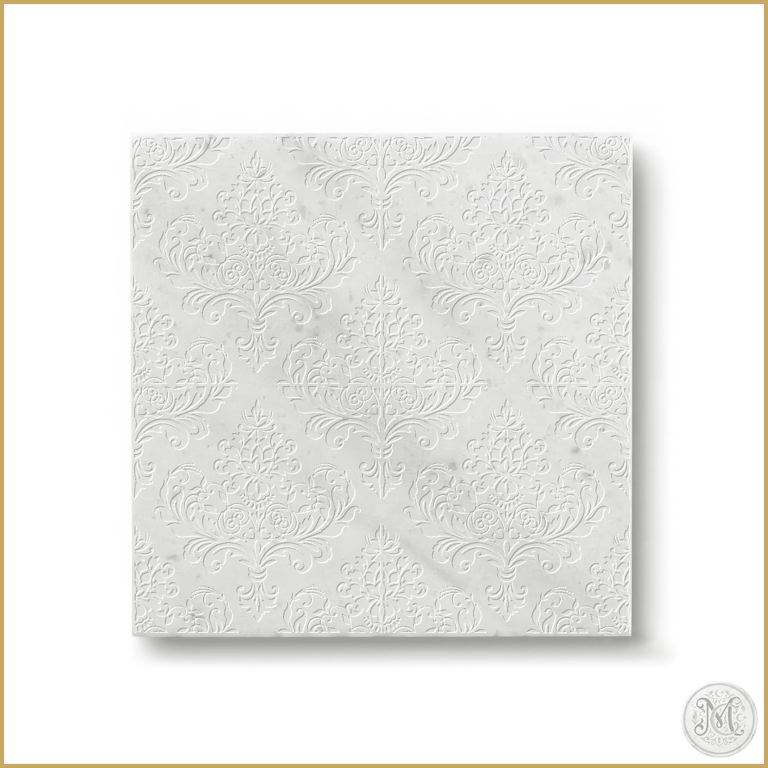 Arcadia | Glacier White Marble | Pattern Engraved - MARICERA