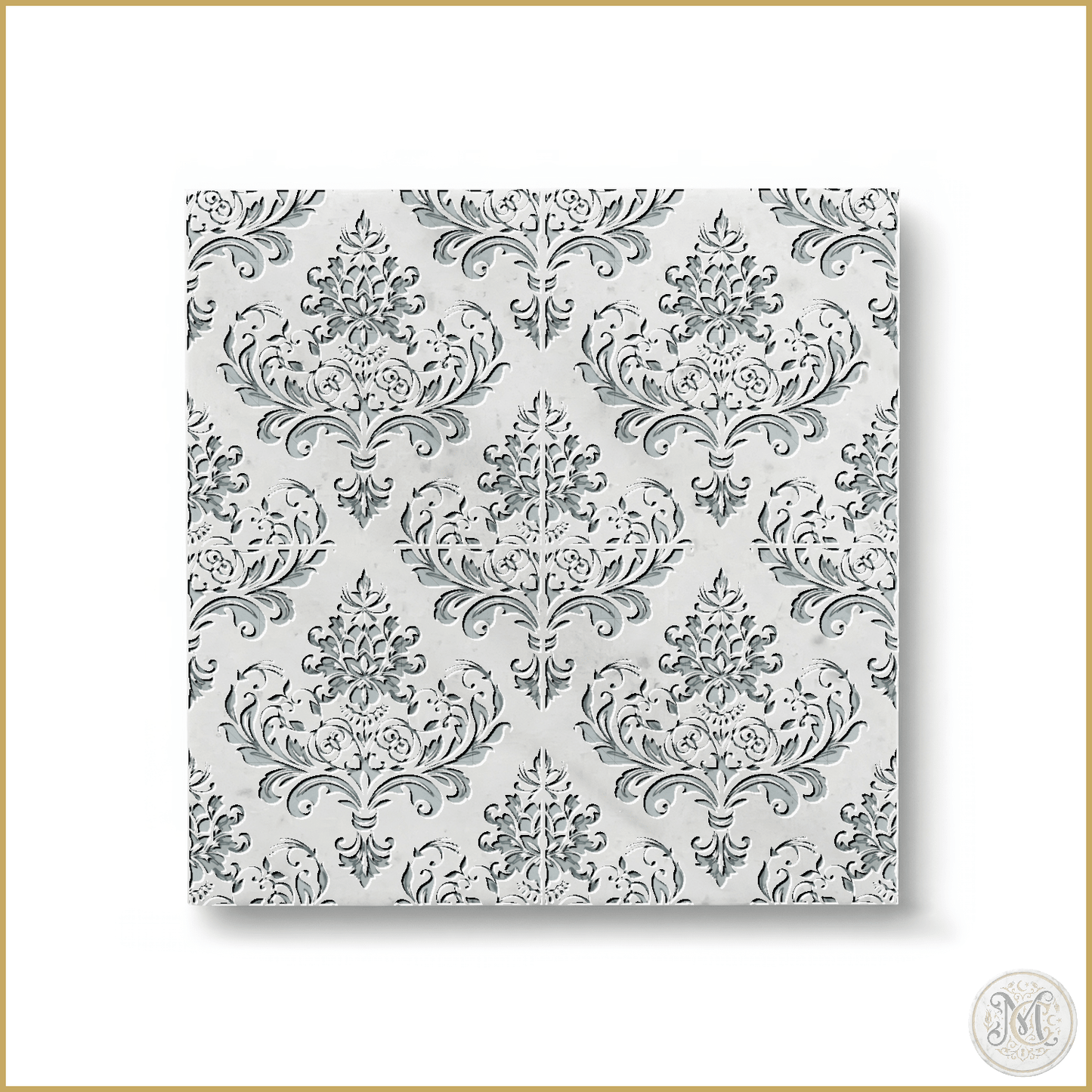 Arcadia | Glacier White Marble | Pattern Engraved - MARICERA