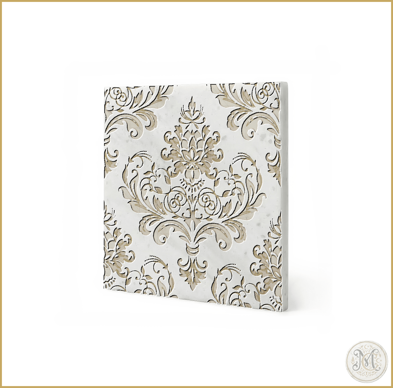 Arcadia | Glacier White Marble | Pattern Engraved - MARICERA