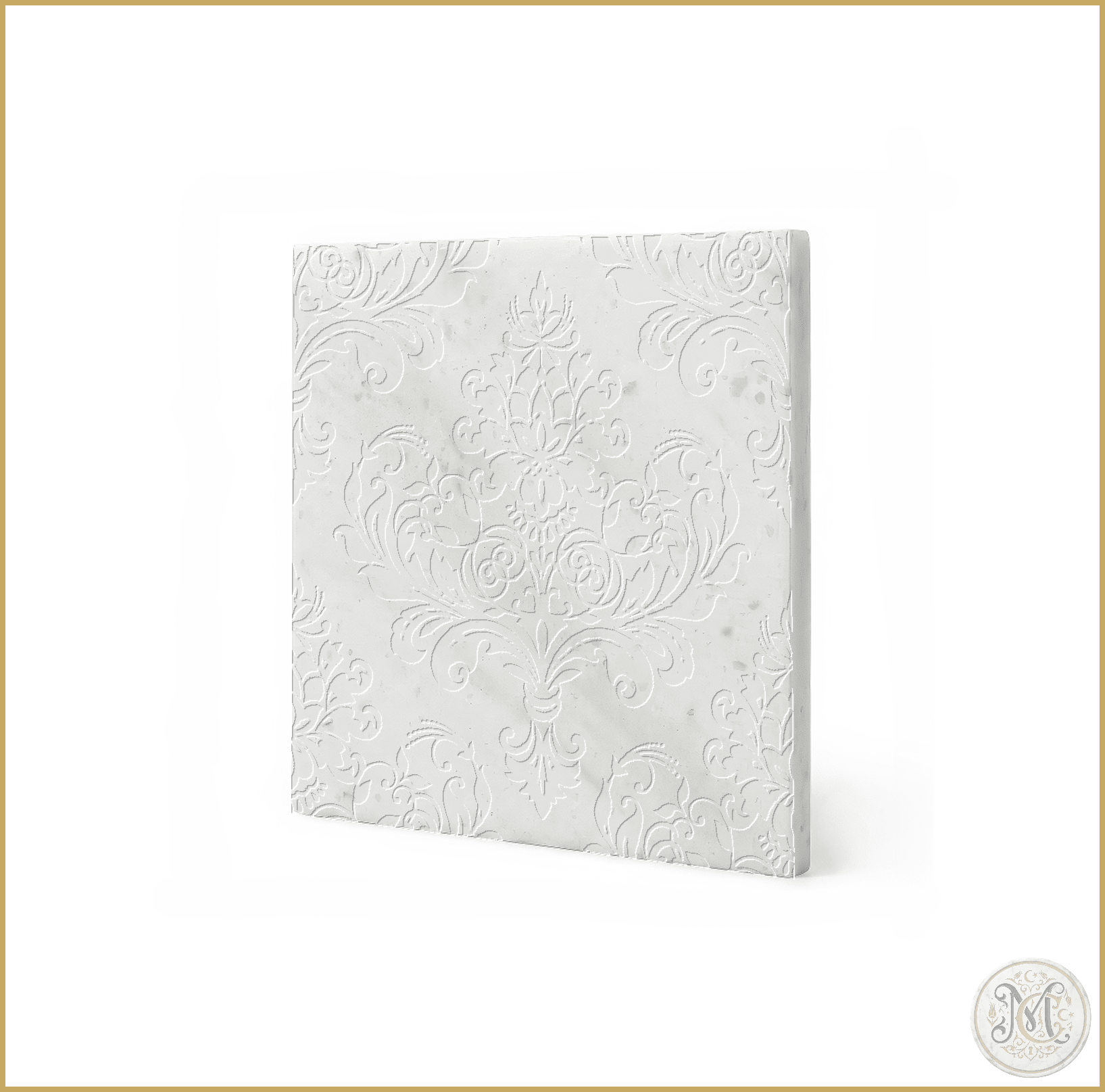 Arcadia | Glacier White Marble | Pattern Engraved - MARICERA