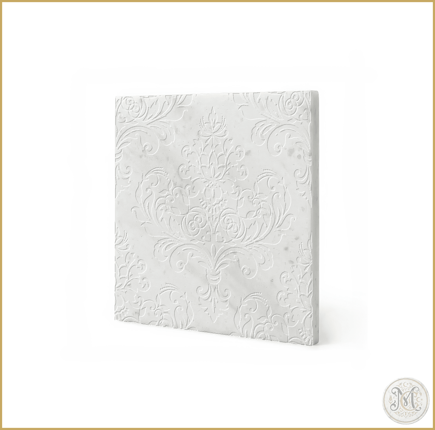 Arcadia | Glacier White Marble | Pattern Engraved - MARICERA
