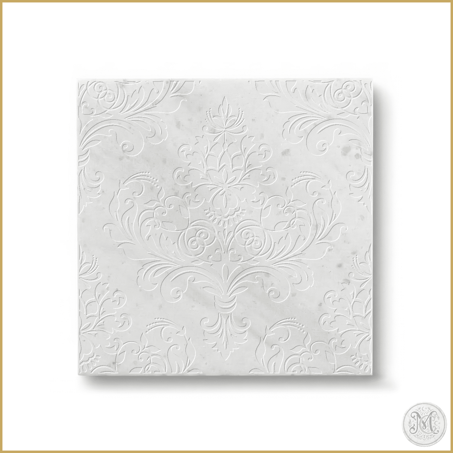 Arcadia | Glacier White Marble | Pattern Engraved - MARICERA