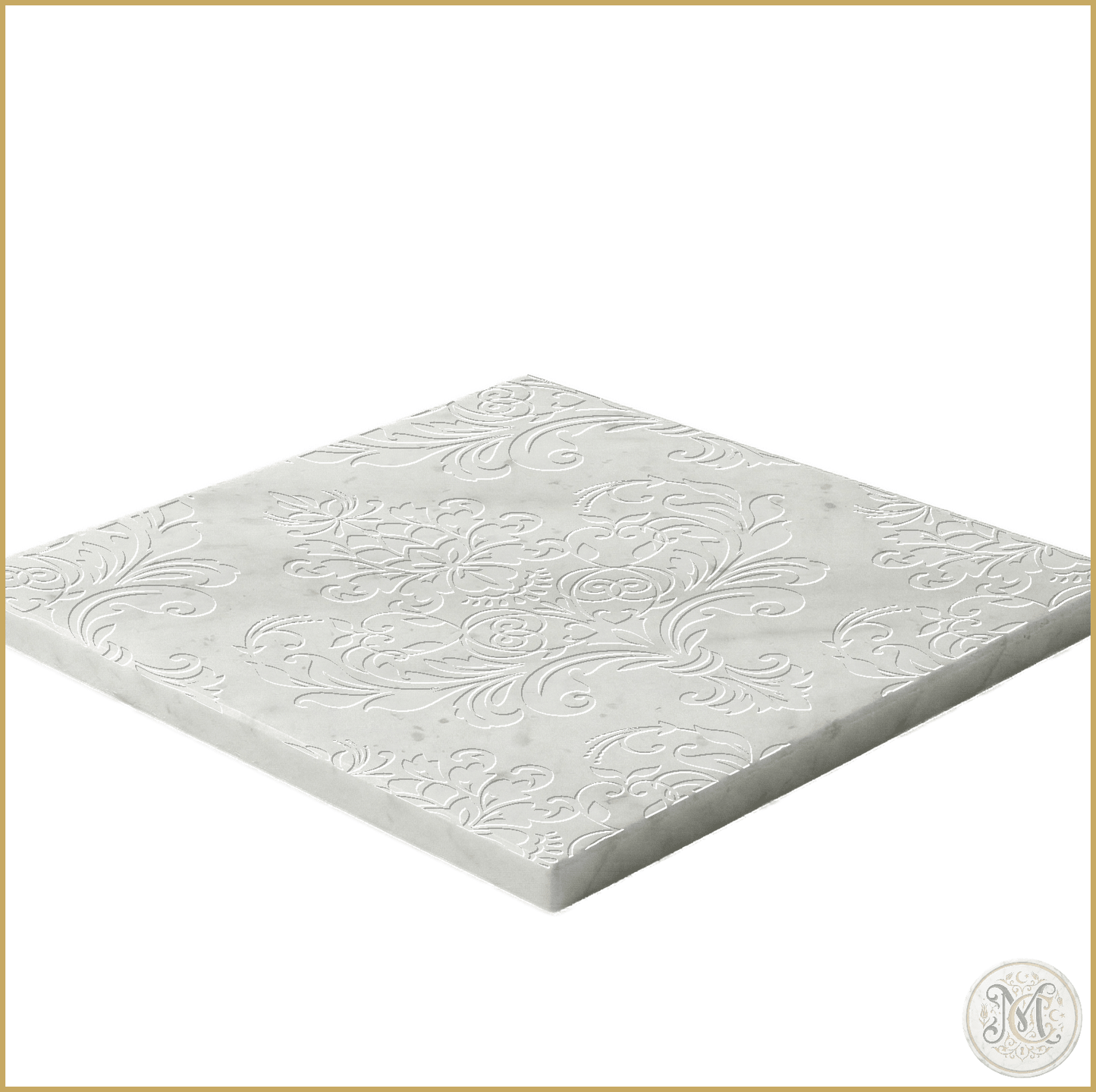 Arcadia | Glacier White Marble | Pattern Engraved - MARICERA
