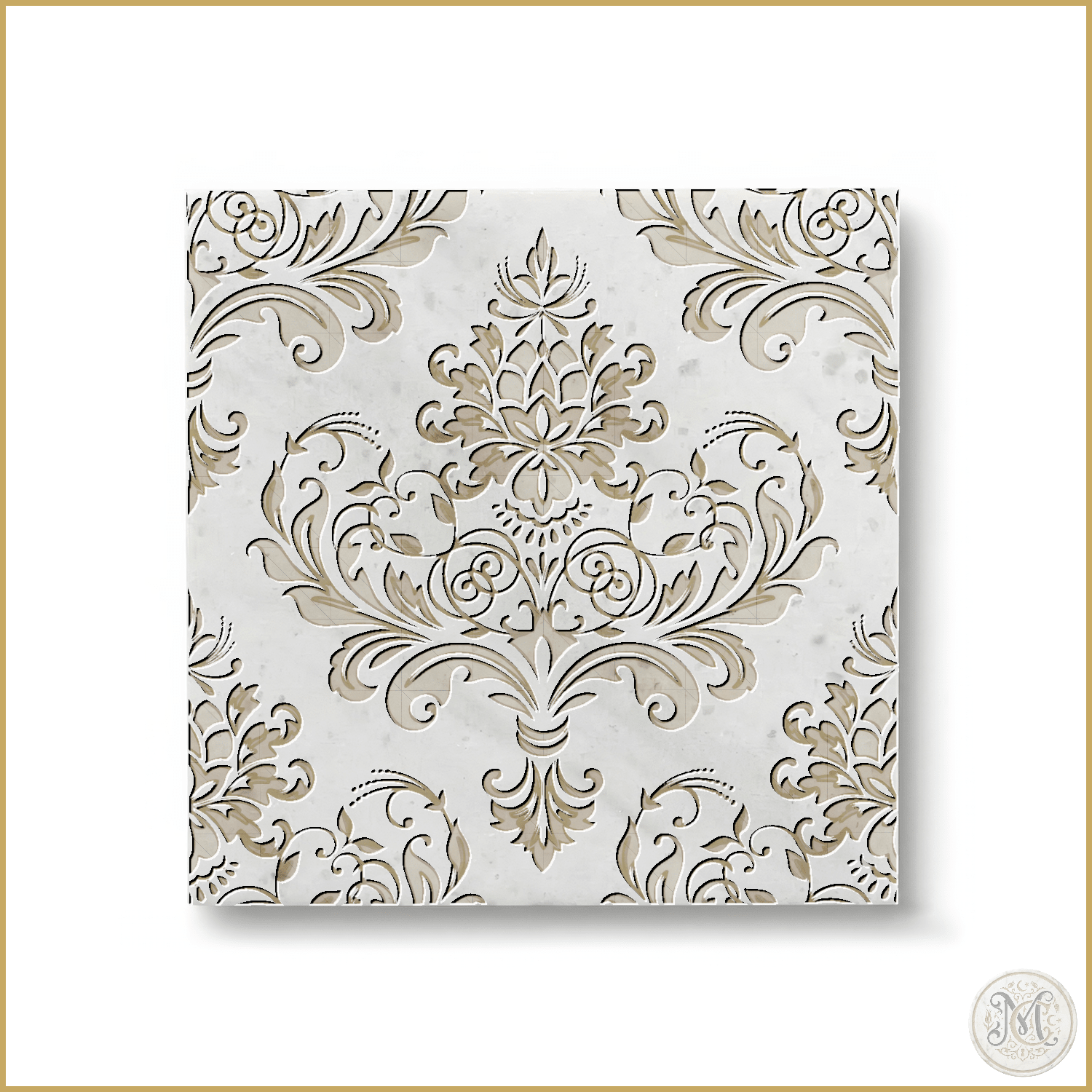 Arcadia | Glacier White Marble | Pattern Engraved - MARICERA