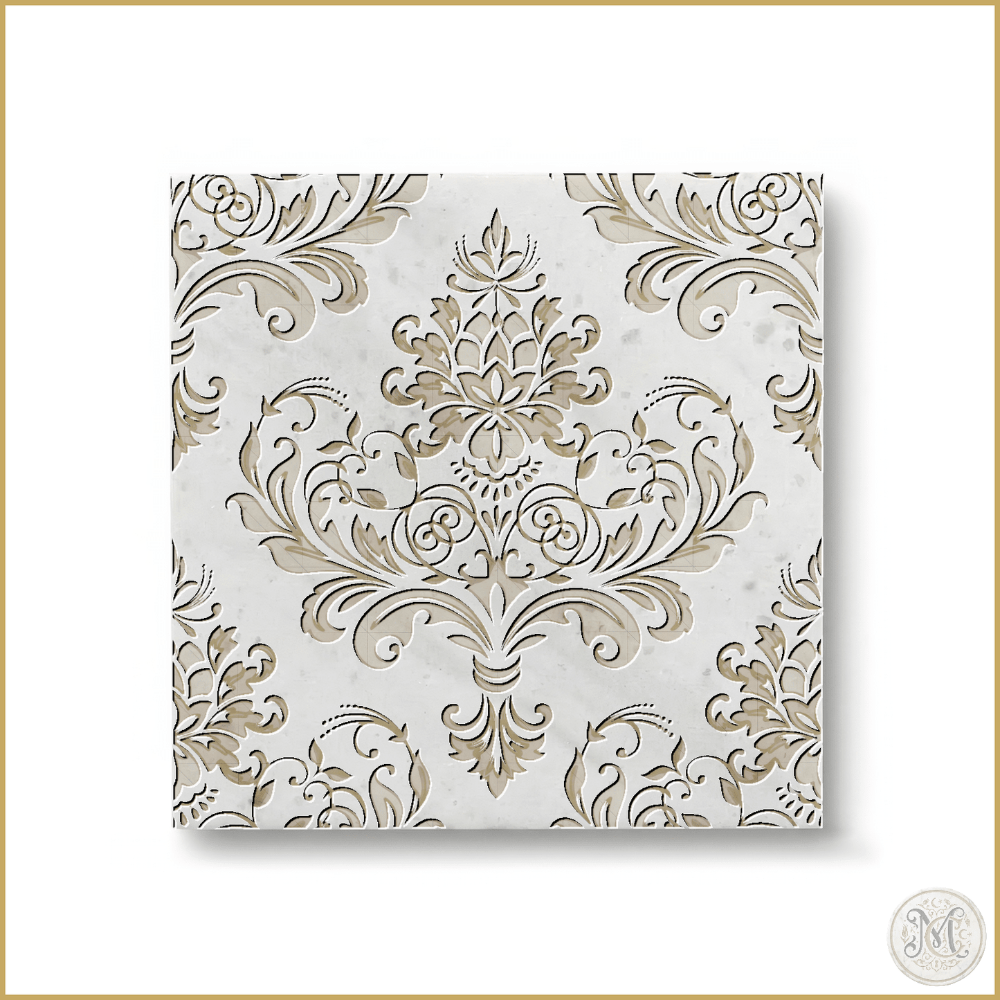 Arcadia | Glacier White Marble | Pattern Engraved - MARICERA