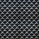 Ars - Silver Engraved Black Marble Tile - MARICERA