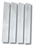 Bianco Chair Rail Honed White Marble Tile Trim For Walls & Floors - MARICERA
