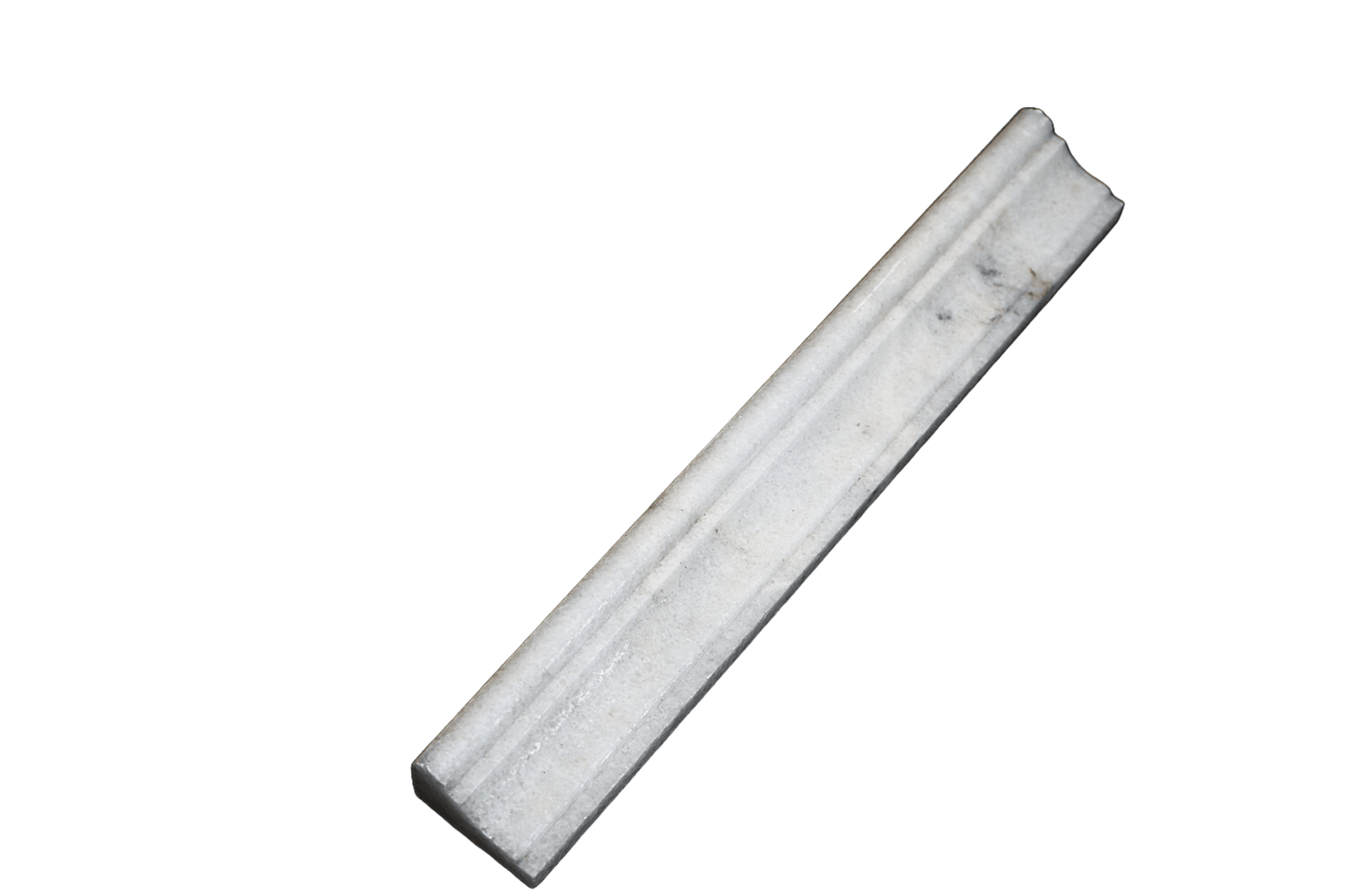 Bianco Chair Rail Honed White Marble Tile Trim For Walls & Floors - MARICERA