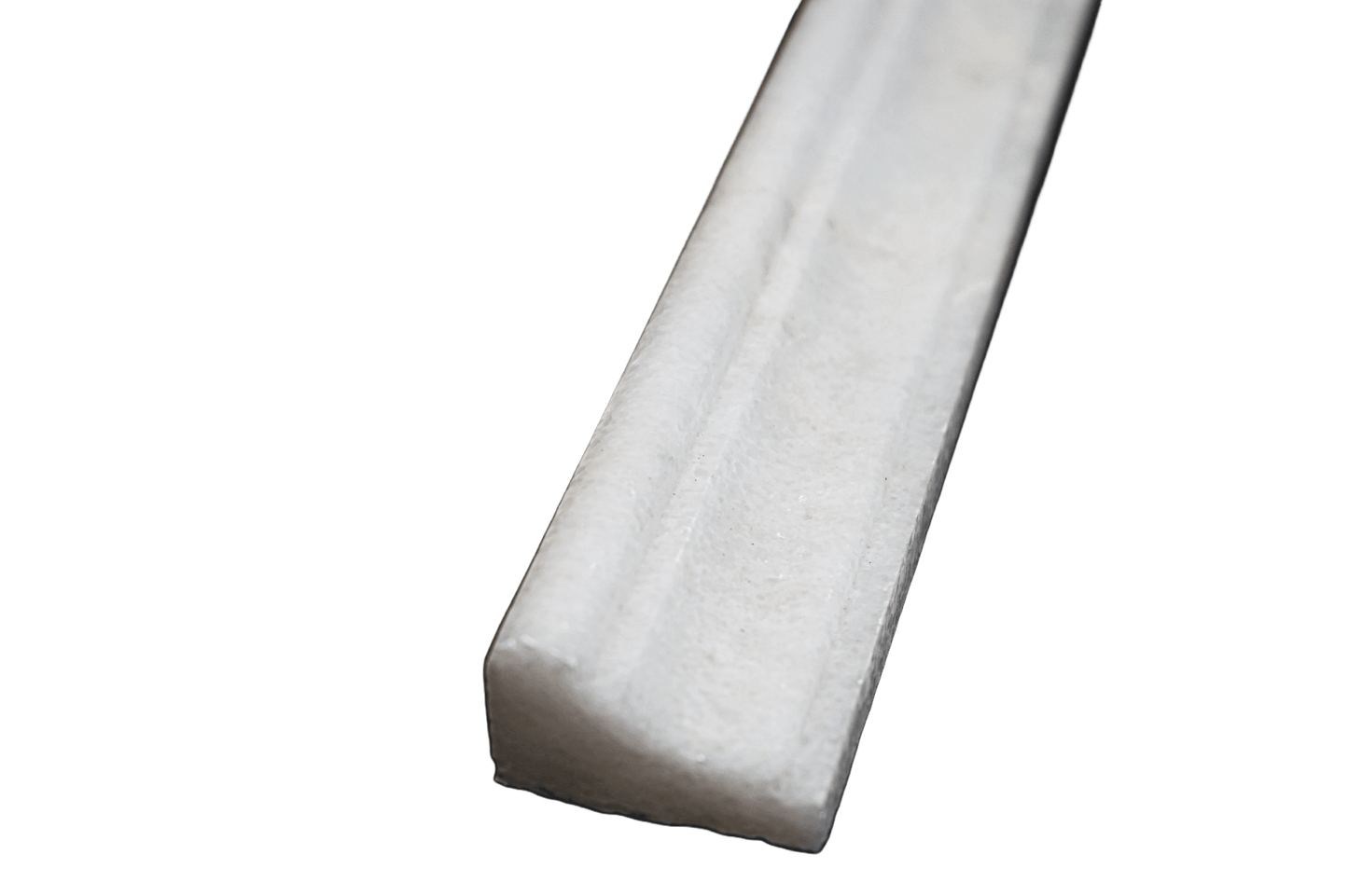 Bianco Chair Rail Honed White Marble Tile Trim For Walls & Floors - MARICERA