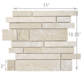Brick Travertine Beige Honed and Filled Mosaic Tile For Walls & Floors - MARICERA