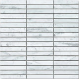 Carrara 1x4 Brick Honed White Marble Mosaic Tile For Walls & Floors - MARICERA