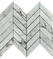 Carrara Chevron Honed White Marble Mosaic Tile For Walls & Floors - MARICERA