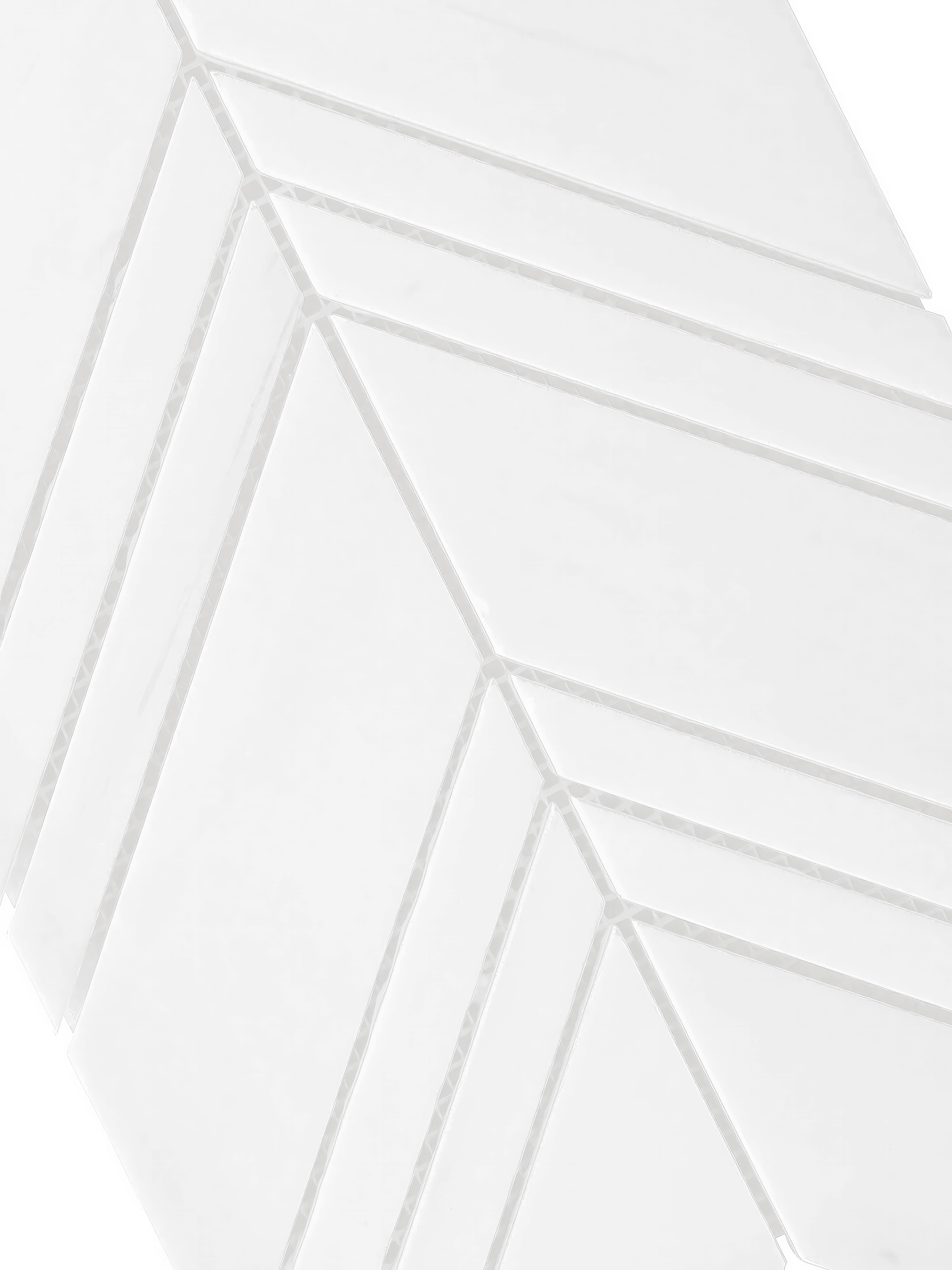 Chevron Dolomite Honed White Marble Mosaic Tile For Walls & Floors - MARICERA