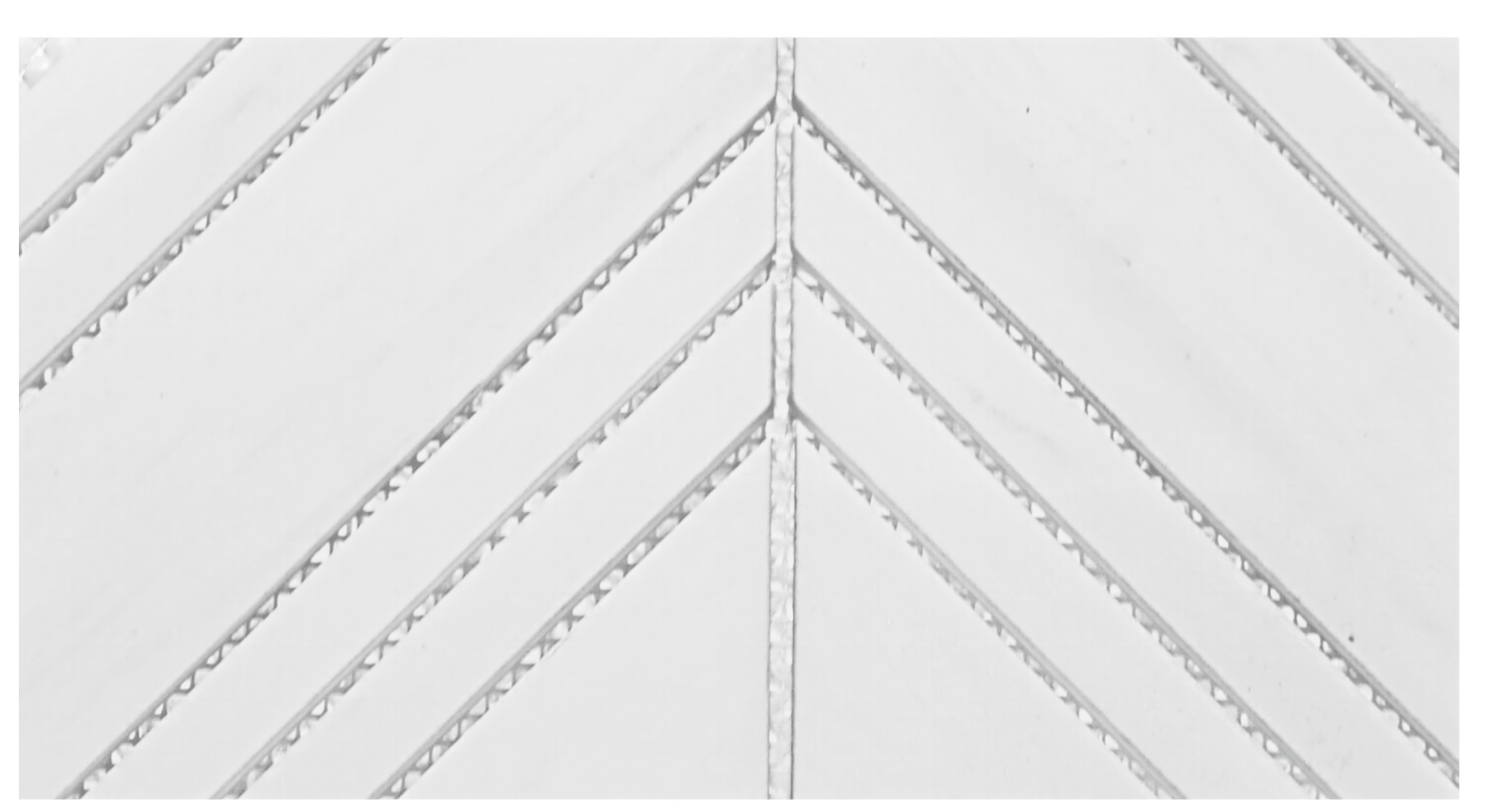 Chevron Dolomite Honed White Marble Mosaic Tile For Walls & Floors - MARICERA