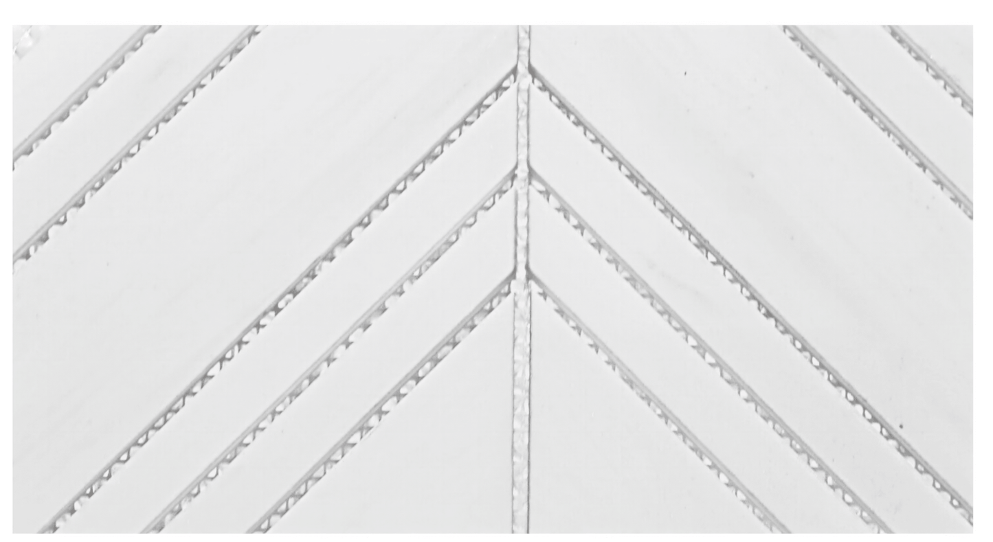 Chevron Dolomite Honed White Marble Mosaic Tile For Walls & Floors - MARICERA