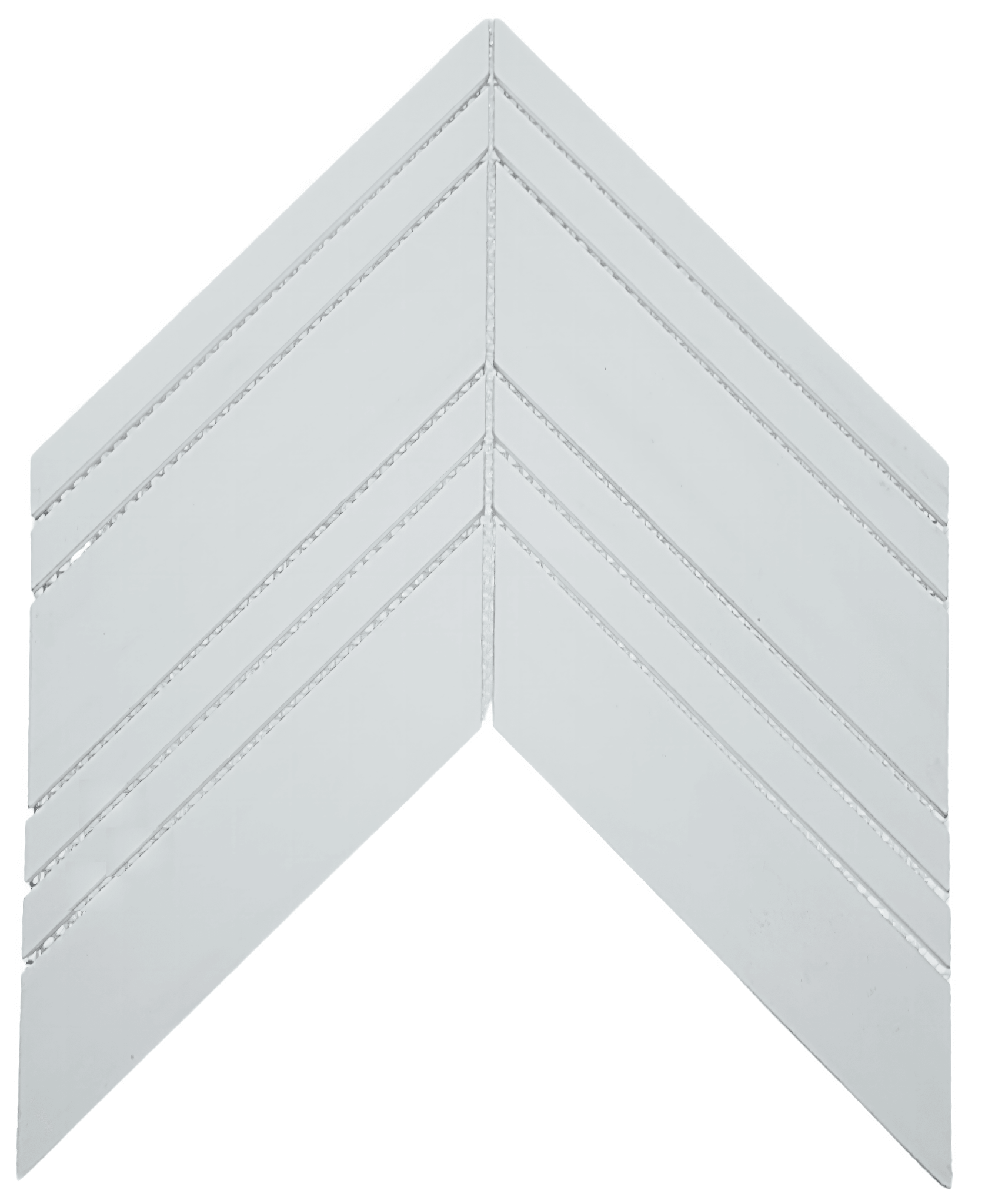 Chevron Dolomite Honed White Marble Mosaic Tile For Walls & Floors - MARICERA