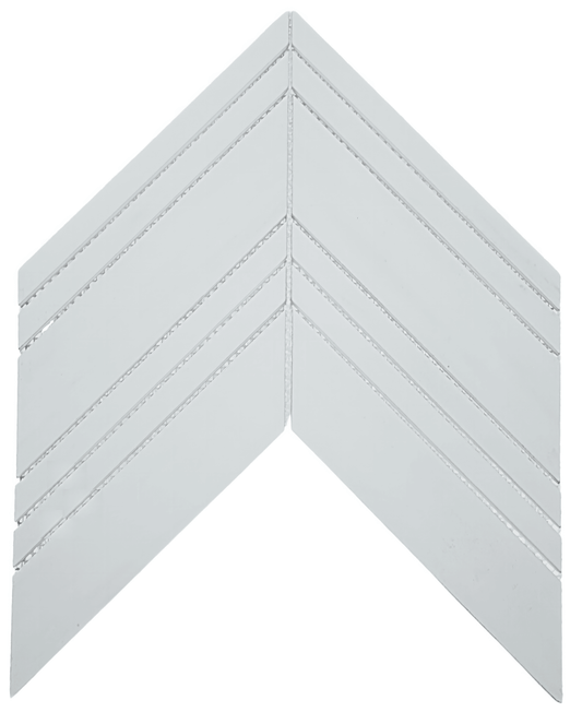 Chevron Dolomite Honed White Marble Mosaic Tile For Walls & Floors - MARICERA