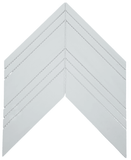 Chevron Dolomite Honed White Marble Mosaic Tile For Walls & Floors - MARICERA