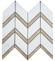 Chevron Glacier White Honed Marble Mosaic Tile For Walls & Floors - MARICERA